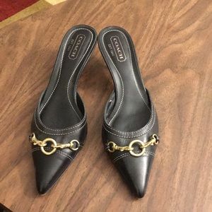 Coach Kitten Heel Mule Size 7 1/2 B